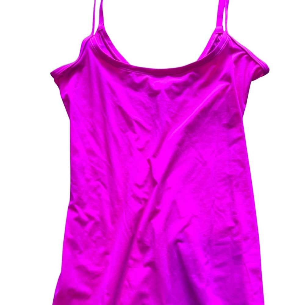 Skims Hot Pink Slip Dress Size S Bodycon Spaghetti Strap Shapewear Mini Dress